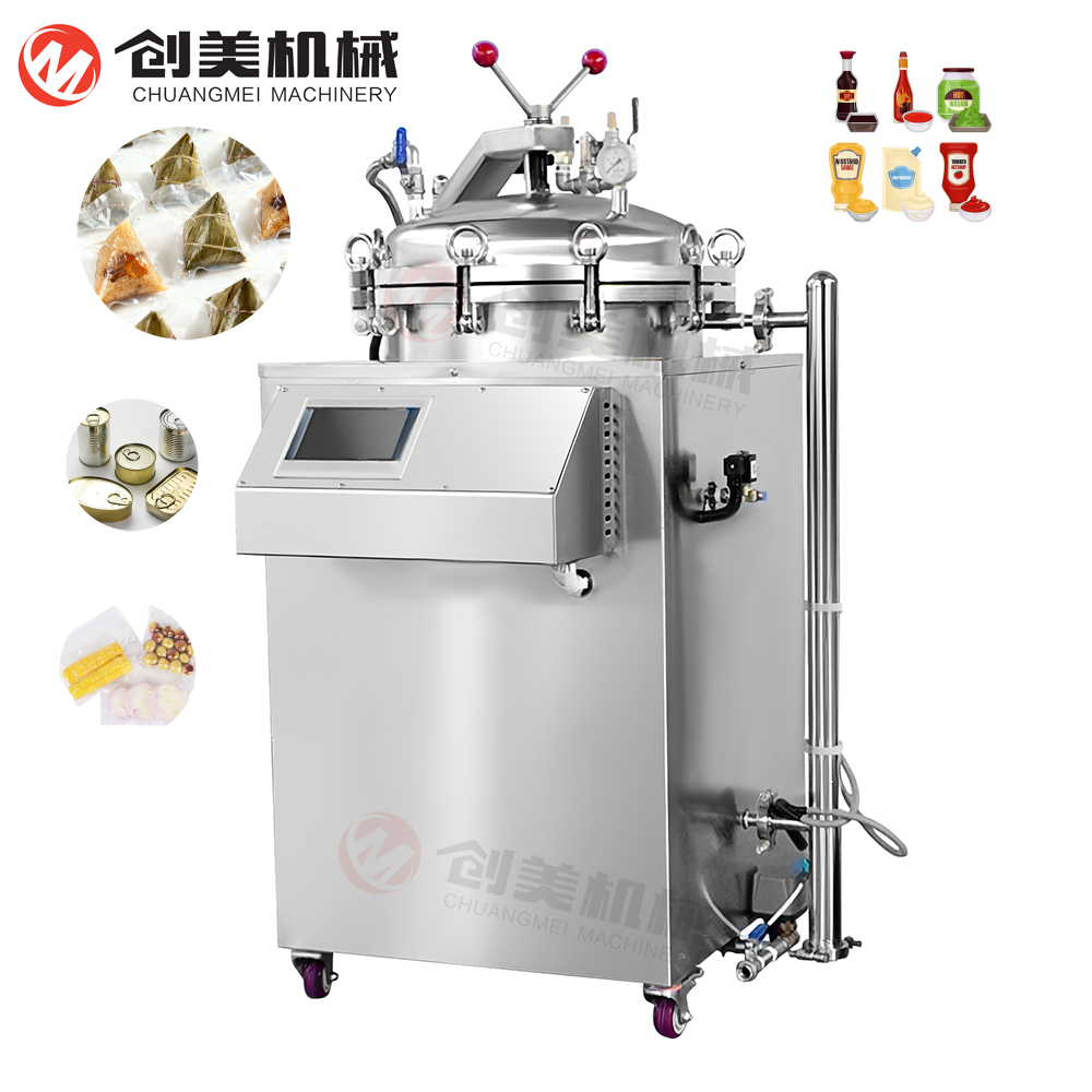 Back Pressure Sterilizer Food Industry Tinplate Cans Flexible Packaged Food